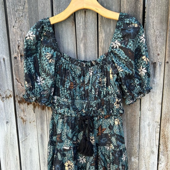 New Ulla Johnson Iliana Floral Print Midi Dress Cotton Rainforest 2 - Picture 4 of 16